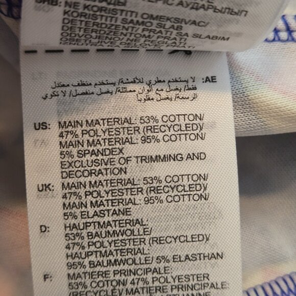 Adidas‎ Farm Rio Bold Blue Bliss Hoodie Womens Small 3 Stripe Training Cropped - Picture 10 of 15